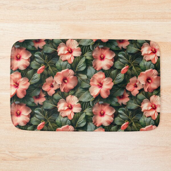 Item preview, Tropical Pink Hibiscus Floral Seamless Pattern designed and sold by NTGUILTY.