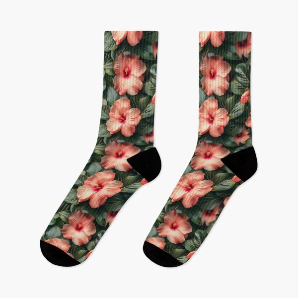 Item preview, Tropical Pink Hibiscus Floral Seamless Pattern designed and sold by NTGUILTY.