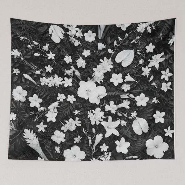 Item preview, Monochrome Botanical Garden Floral Pattern designed and sold by Owcomm.