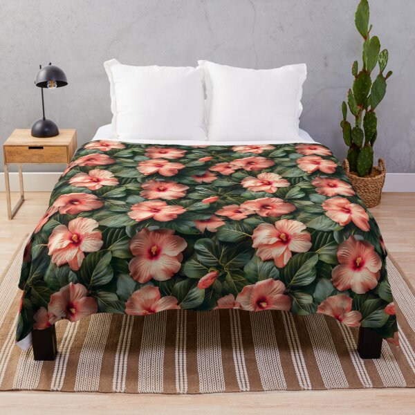 Item preview, Tropical Pink Hibiscus Floral Seamless Pattern designed and sold by NTGUILTY.