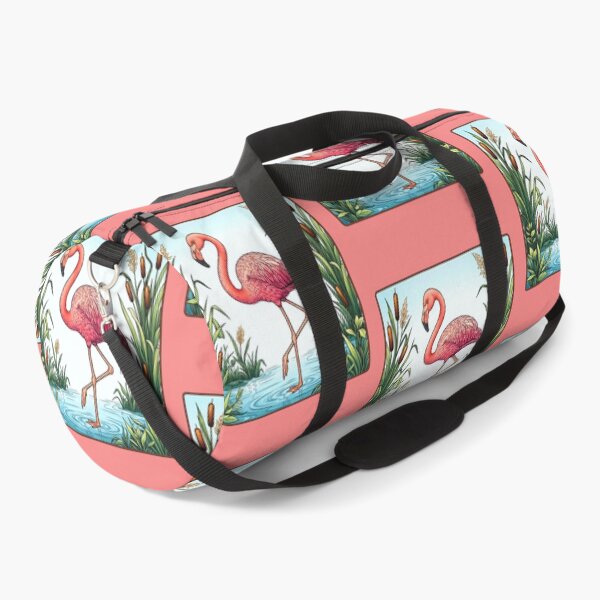 Item preview, Flamingo of Pink Perfection - Tropical Bird and Cattails Nature Art designed and sold by ScenicRoute66.