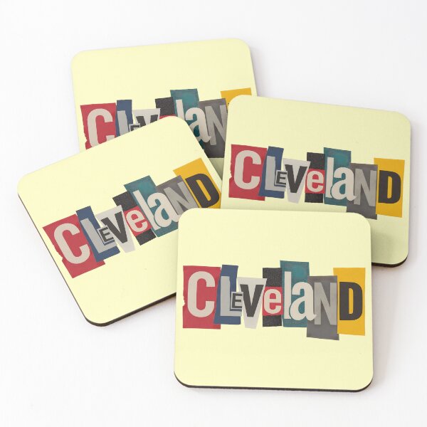 Item preview, Cleveland Cut-Out Ransom Note Typography designed and sold by ThreadRiotTees.