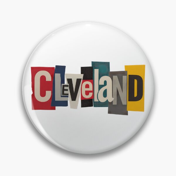 Item preview, Cleveland Cut-Out Ransom Note Typography designed and sold by ThreadRiotTees.