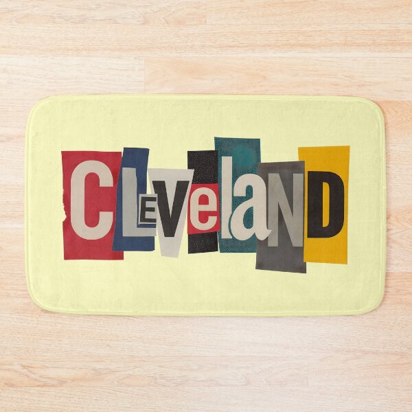 Item preview, Cleveland Cut-Out Ransom Note Typography designed and sold by ThreadRiotTees.