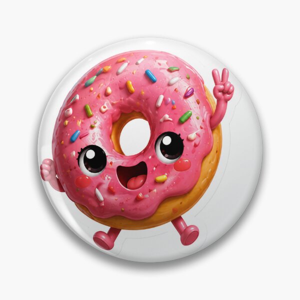Item preview, Cute Kawaii Donut Sticker 3D Pink Frosted Donut Funny Food Lover Sweet Treat Aesthetic designed and sold by AstraDrip Studio.