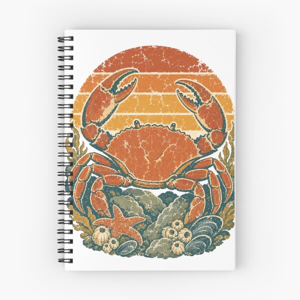 Item preview, Crab in the Tide Pool Wild Animal Sun Faded Retro Art designed and sold by VisualArtsOasis.