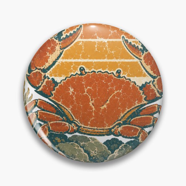 Item preview, Crab in the Tide Pool Wild Animal Sun Faded Retro Art designed and sold by VisualArtsOasis.