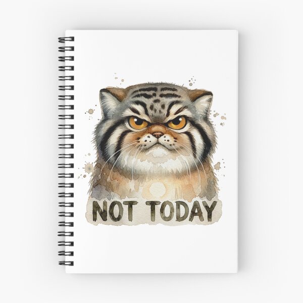 Item preview, Not Today - Grumpy Watercolor Pallas Cat designed and sold by PawtopiaArt.