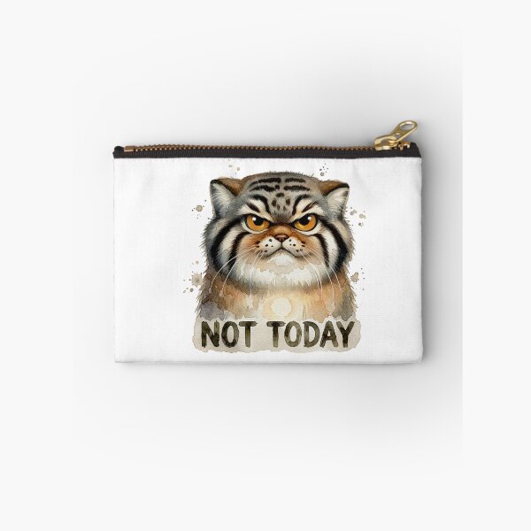 Item preview, Not Today - Grumpy Watercolor Pallas Cat designed and sold by PawtopiaArt.