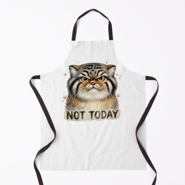 Item preview, Not Today - Grumpy Watercolor Pallas Cat designed and sold by PawtopiaArt.