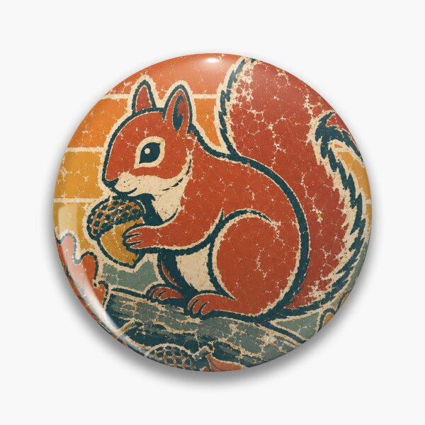 Item preview, Squirrel in the Oak Tree Canopy Wild Animal Sun Faded Retro Art designed and sold by VisualArtsOasis.