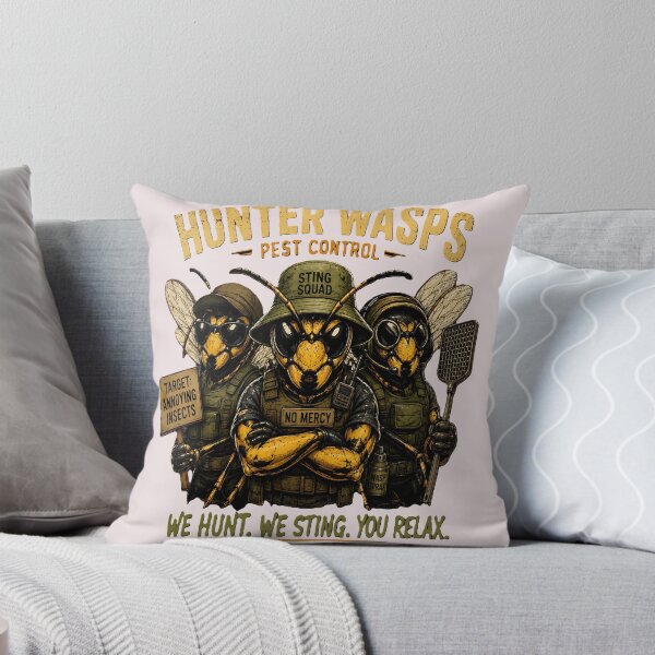Item preview, vintage, hunter wasps, funny wasp designed and sold by amazouz1.