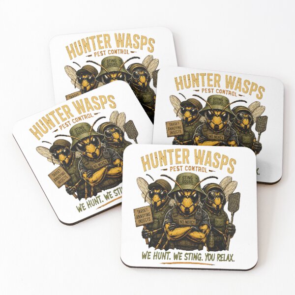 Item preview, vintage, hunter wasps, funny wasp designed and sold by amazouz1.