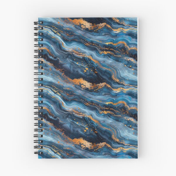 Item preview, Elegant Blue and Gold Liquid Marble Pattern designed and sold by NTGUILTY.