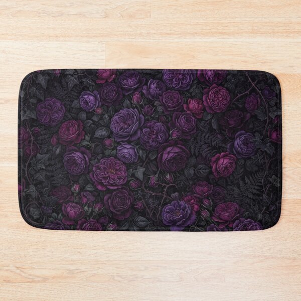 Item preview, Dark Purple Rose Garden Floral Pattern designed and sold by Owcomm.
