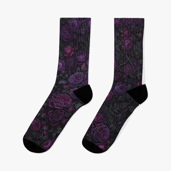 Item preview, Dark Purple Rose Garden Floral Pattern designed and sold by Owcomm.
