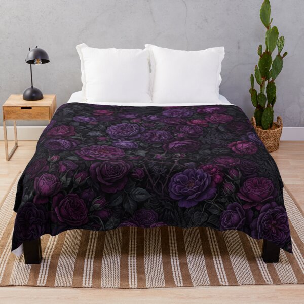 Item preview, Dark Purple Rose Garden Floral Pattern designed and sold by Owcomm.