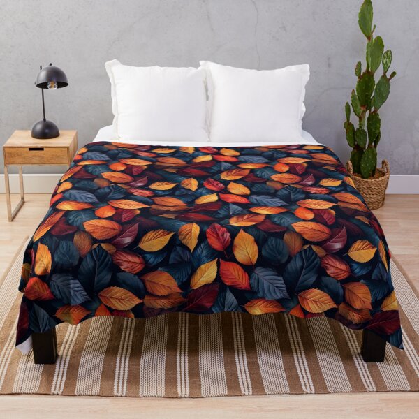 Item preview, Moody Autumn Leaves Seamless Botanical Pattern designed and sold by NTGUILTY.
