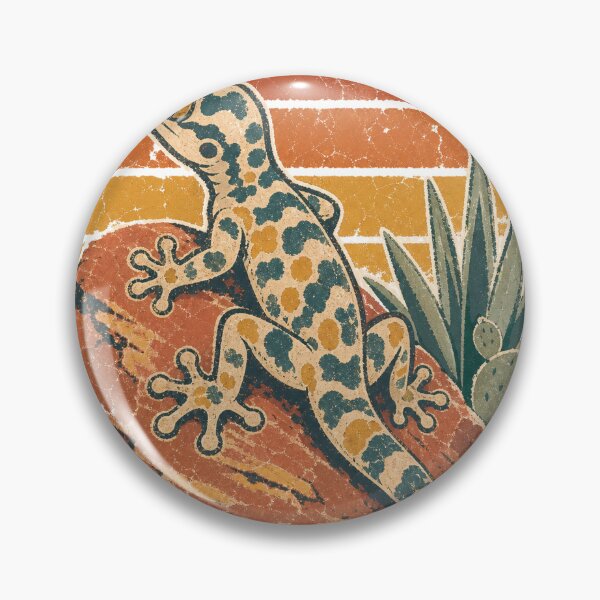 Item preview, Gecko on the Sunlit Rock Wild Animal Sun Faded Retro Art designed and sold by VisualArtsOasis.