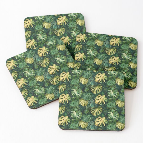 Item preview, Tropical Green Monstera Leaves Pattern designed and sold by NTGUILTY.