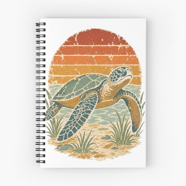 Item preview, Sea Turtle in the Warm Shallows Wild Animal Sun Faded Retro Art designed and sold by VisualArtsOasis.