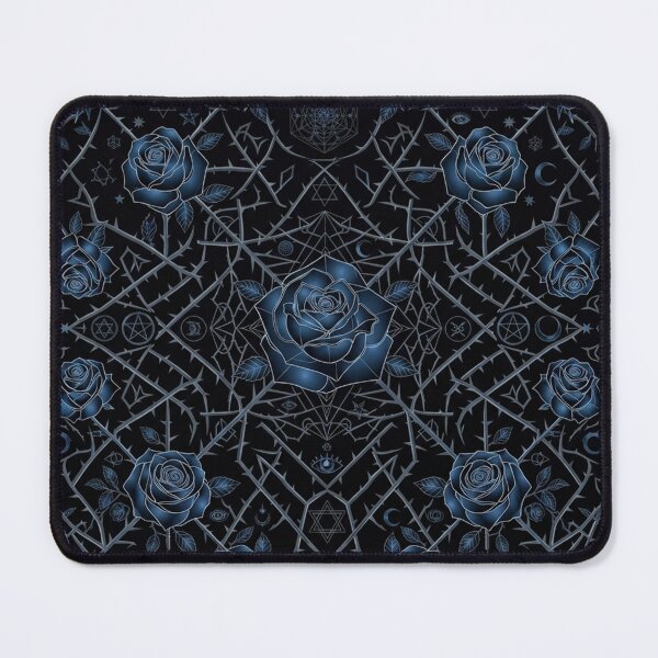Item preview, Dark Blue Rose Geometric Occult Pattern designed and sold by Owcomm.