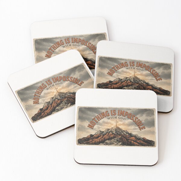 Item preview, Nothing Is Impossible With God Vintage Mountain Landscape designed and sold by MantoSagrado.
