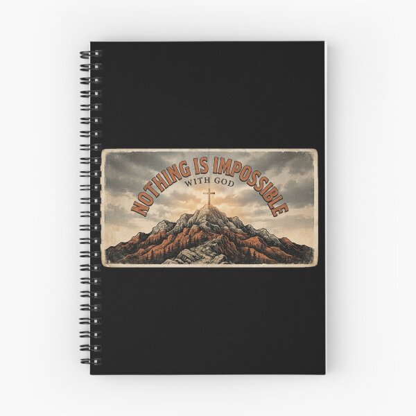 Item preview, Nothing Is Impossible With God Vintage Mountain Landscape designed and sold by MantoSagrado.