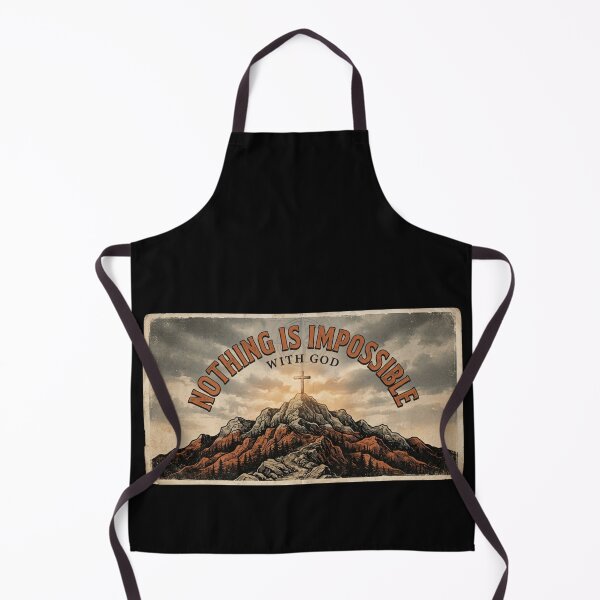 Item preview, Nothing Is Impossible With God Vintage Mountain Landscape designed and sold by MantoSagrado.