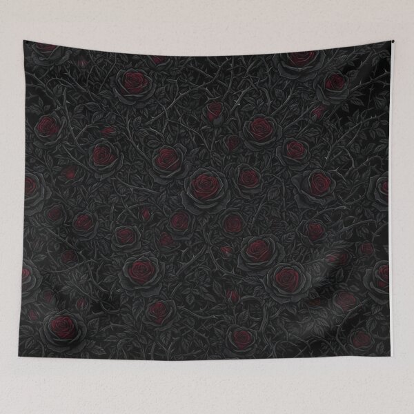 Item preview, Dark Red Rose Garden Pattern designed and sold by Owcomm.