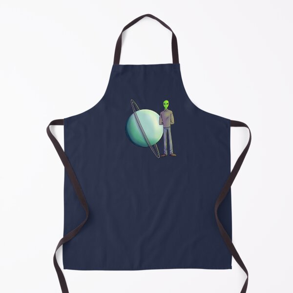 Item preview, Green Alien Standing Next To Planet Uranus designed and sold by JimboTurtle.