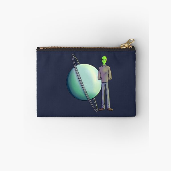 Item preview, Green Alien Standing Next To Planet Uranus designed and sold by JimboTurtle.