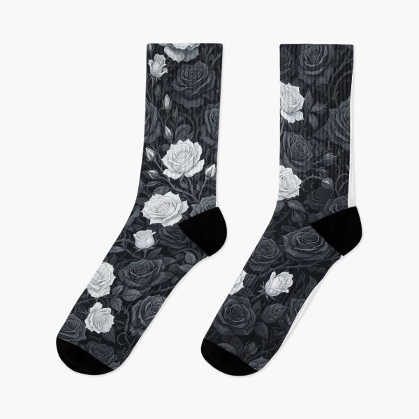 Aperçu de l'œuvre Roses monochromes à motif floral sombre créée et vendue par Owcomm.