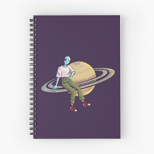 Item preview, Cute Blue Alien On Saturn Rings designed and sold by JimboTurtle.