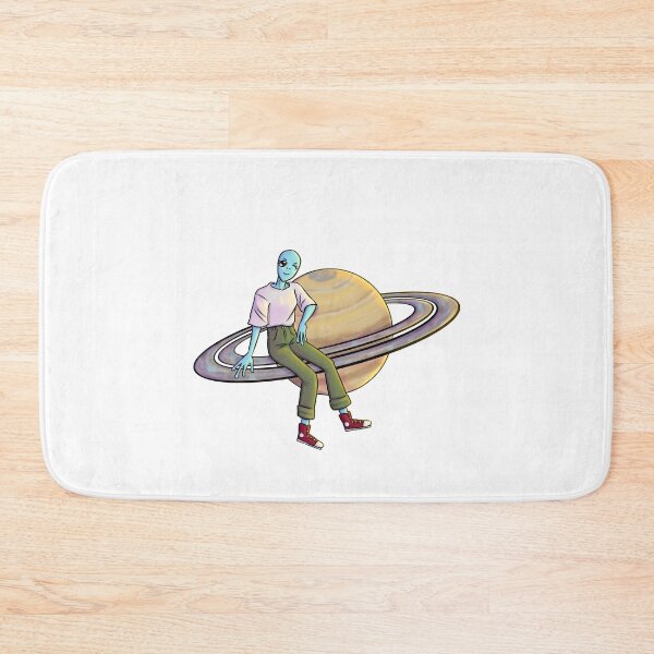 Item preview, Cute Blue Alien On Saturn Rings designed and sold by JimboTurtle.