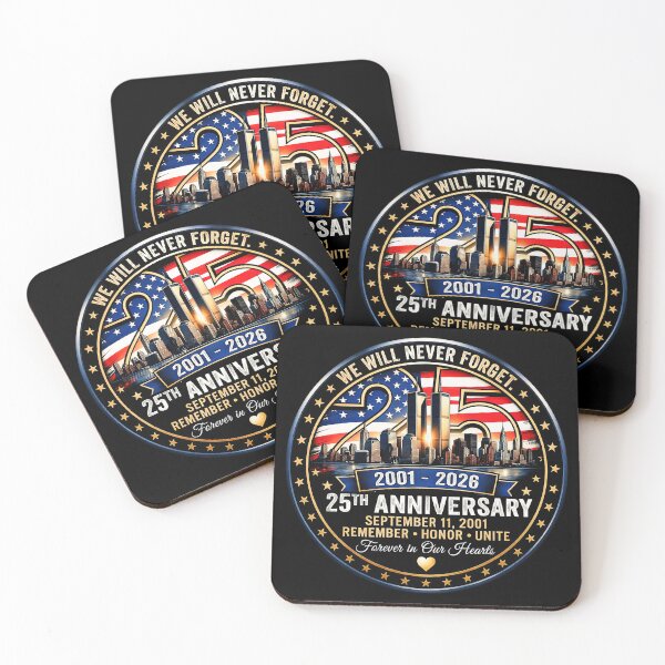 Item preview, Retro never forget 25th Anniversary September 11 2001 Memorial Day USA Flag designed and sold by gear-posters.