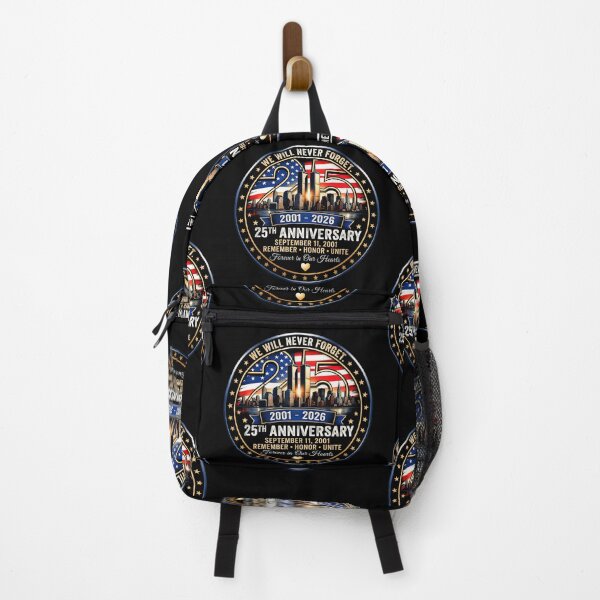 Item preview, Retro never forget 25th Anniversary September 11 2001 Memorial Day USA Flag designed and sold by gear-posters.