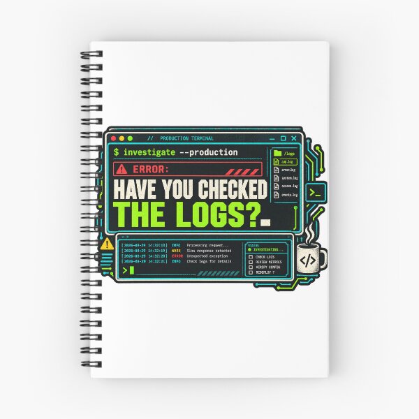 Item preview, Have You Checked The Logs? Investigate Production Error Code Terminal designed and sold by WolfmanProphecy.
