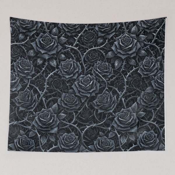 Item preview, Dark Metallic Roses And Thorny Vines Pattern designed and sold by Owcomm.