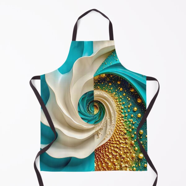 Item preview, Ocean Turquoise and Alabaster Ribbon Vortex designed and sold by Vicky Brago-Mitchell®.