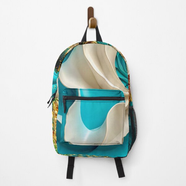 Item preview, Ocean Turquoise and Alabaster Ribbon Vortex designed and sold by Vicky Brago-Mitchell®.
