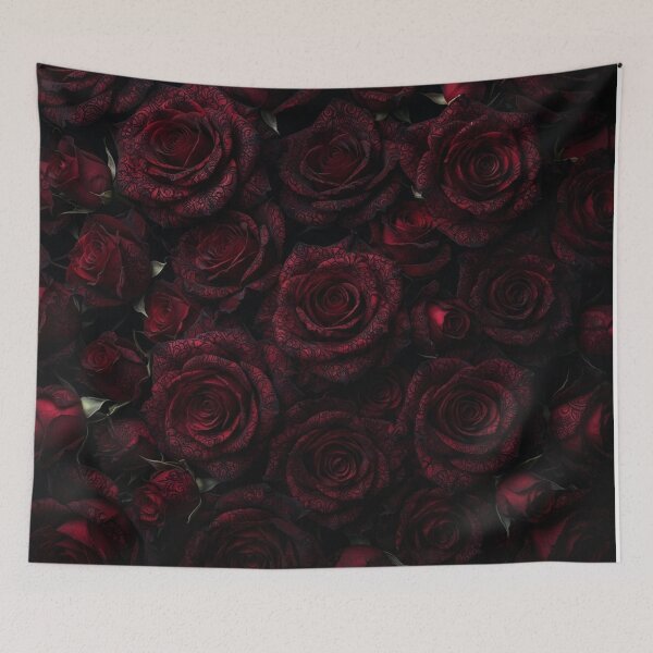 Item preview, Dark Crimson Rose Garden Floral Pattern designed and sold by Owcomm.