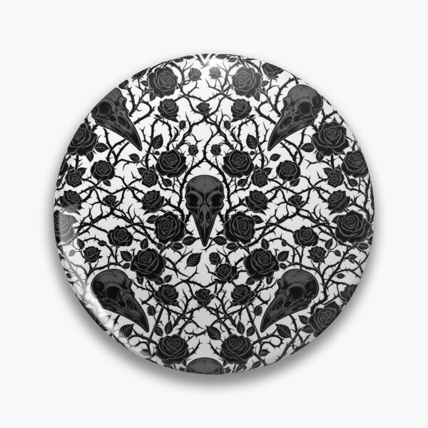 Item preview, Dark Gothic Roses and Bird Skulls Pattern designed and sold by Owcomm.