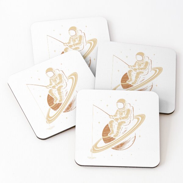 Item preview, Astronaut Fishing on Saturn Rings designed and sold by Stayfrostybro.