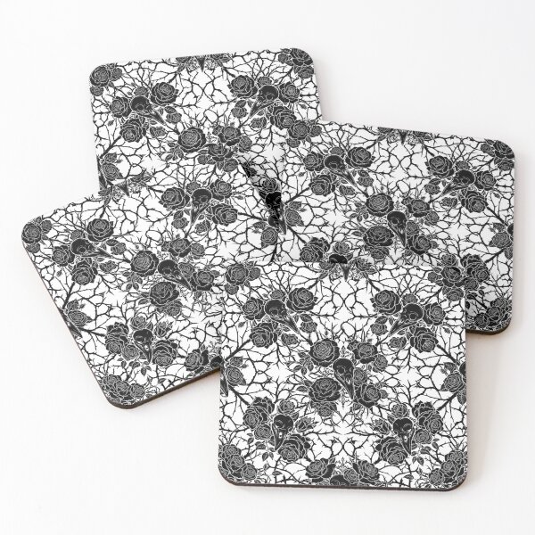Item preview, Dark Gothic Roses and Skulls Pattern designed and sold by Owcomm.