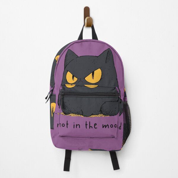 Item preview, Not In The Mood Grumpy Black Cat | Funny Introvert Animal Art designed and sold by kuwagatamushi.