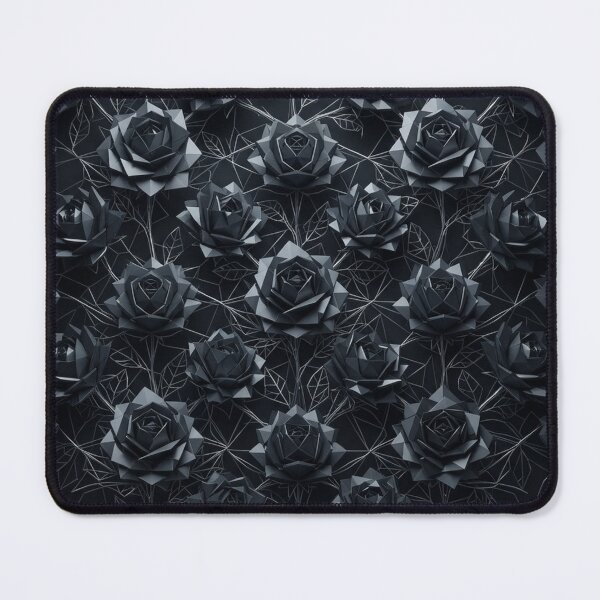 Item preview, Dark Geometric Origami Rose Garden Pattern designed and sold by Owcomm.