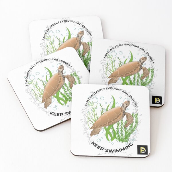 Item preview, Keep Swimming Sea Turtle Inspirational Aesthetic designed and sold by SMinimalist613.
