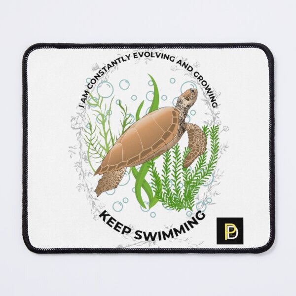 Item preview, Keep Swimming Sea Turtle Inspirational Aesthetic designed and sold by SMinimalist613.