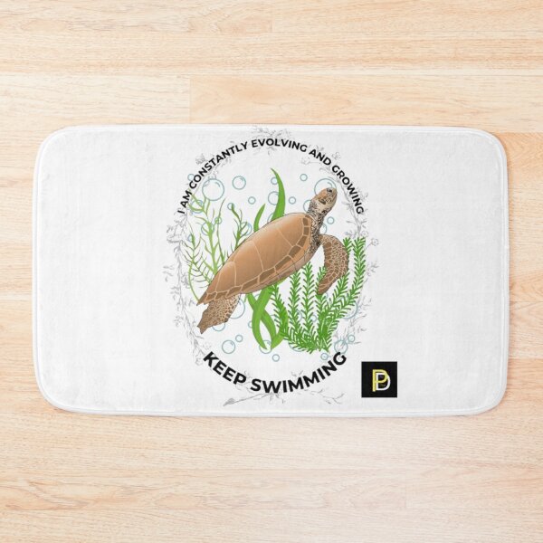 Item preview, Keep Swimming Sea Turtle Inspirational Aesthetic designed and sold by SMinimalist613.